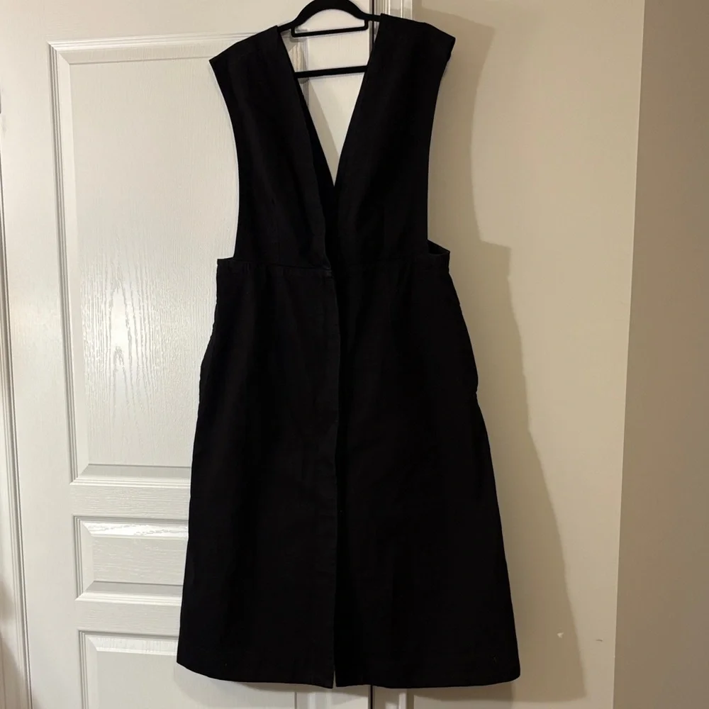 Toast Elegant Black Denim Sleeveless Jumpsuit Dress - Picture 5 of 8